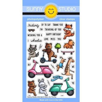 Sunny Studio Clear Stamps - Critters On The Go